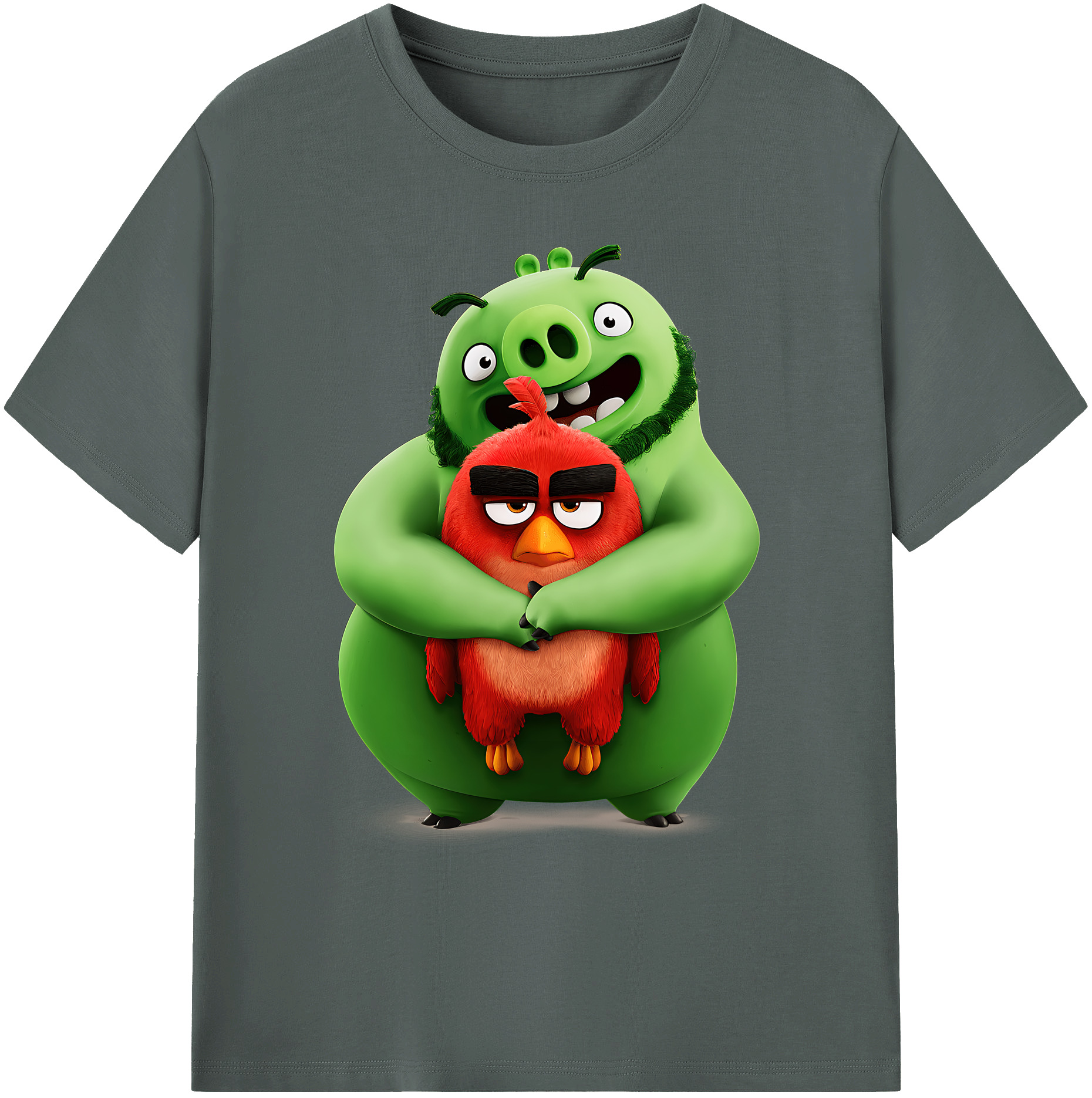 （画像用） Angry Birds アングリーバード 綿100％ メンズ半袖Tシャツ｜肌触りやわらか＆通気性